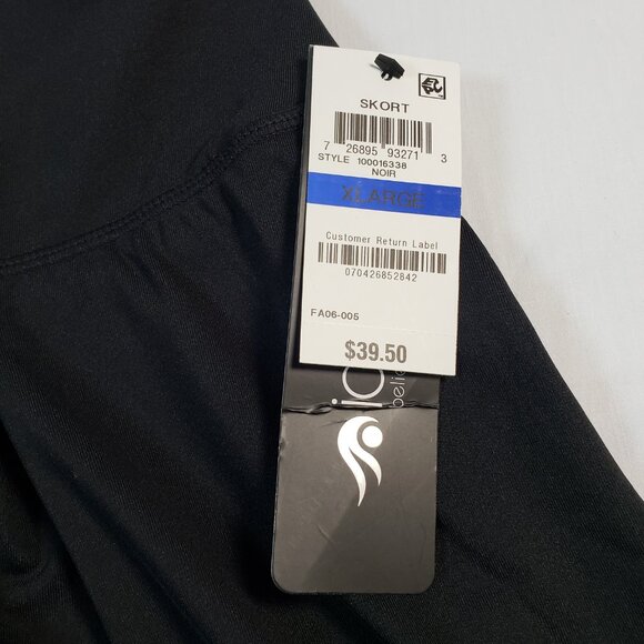 IDEOLOGY SKORT BLACK XL WOMENS ATHLETIC FLEX RAPID DRI FLAT SEAMS - Picture 4 of 10